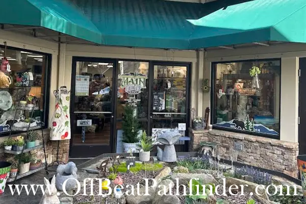 Charming shops on Main Street, Highlands, NC