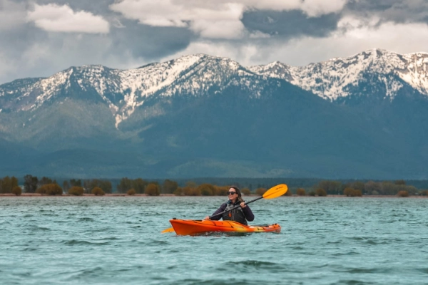 Kayaking on Flathead Lake near Kalispell