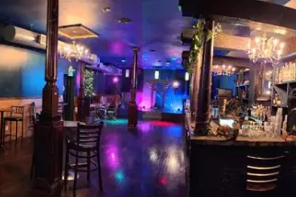 The hidden entrance to The Moonlight Lounge Speakeasy