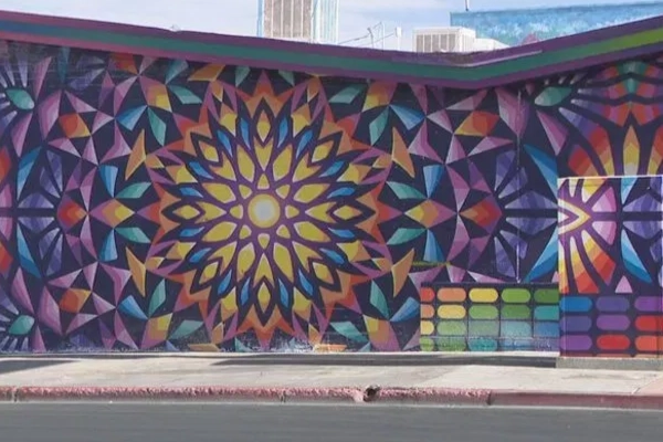 Colorful street art on 4th Avenue in the Downtown Arts District