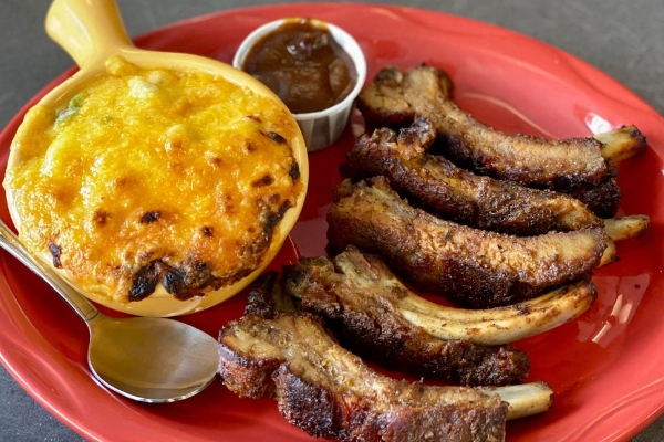 A reindeer sausage omelet from Snow City Cafe