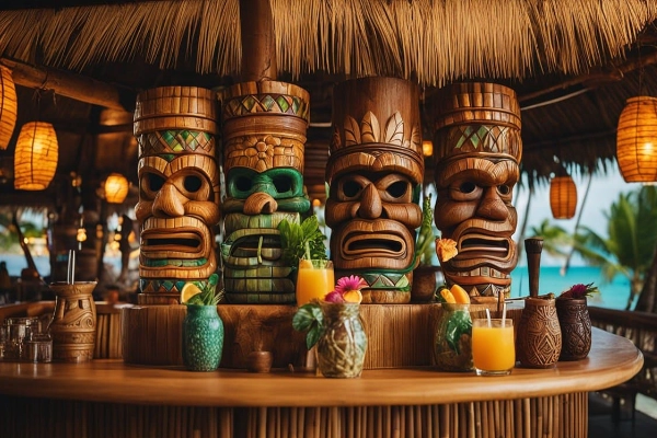 The hidden tiki bar at the Historic Anchorage Hotel