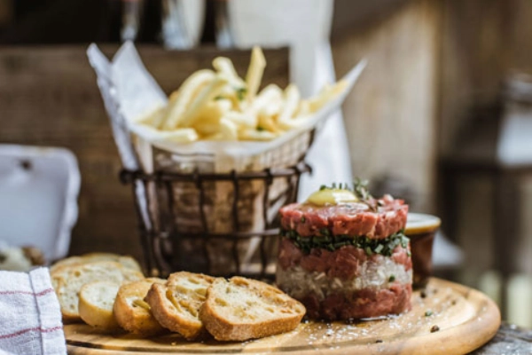 A pot of fondue at the French Alpine Bistro