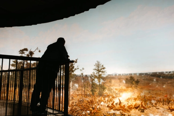 The massive 360-degree Cyclorama painting of the Battle of Atlanta
