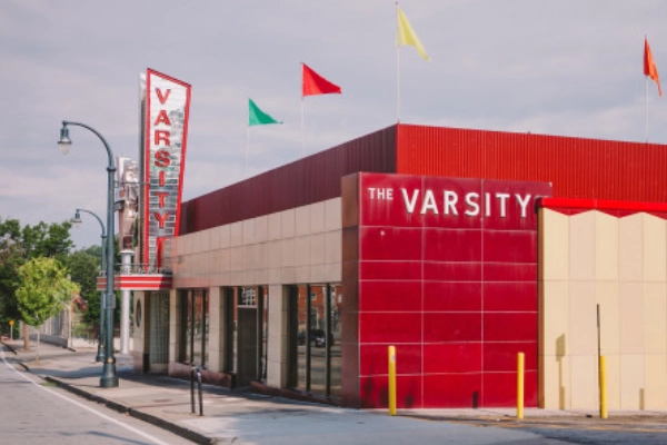 The iconic sign of The Varsity drive-in