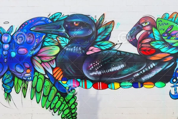 Colorful street art in the Ducktown neighborhood of Atlantic City
