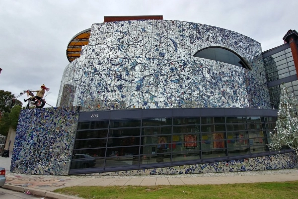 A kinetic sculpture outside the American Visionary Art Museum