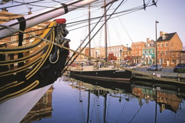 The historic cobblestone streets of Fell's Point