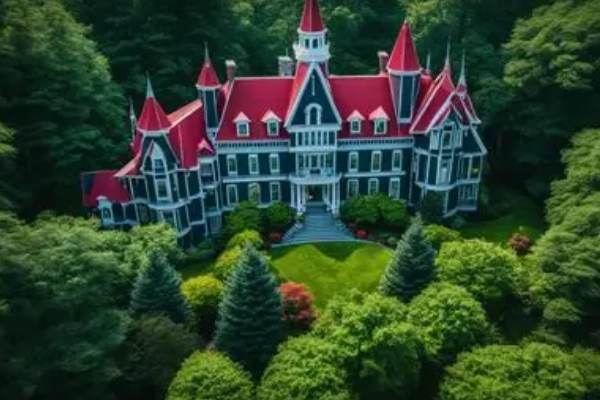 The quirky, Gothic-style house of author Stephen King
