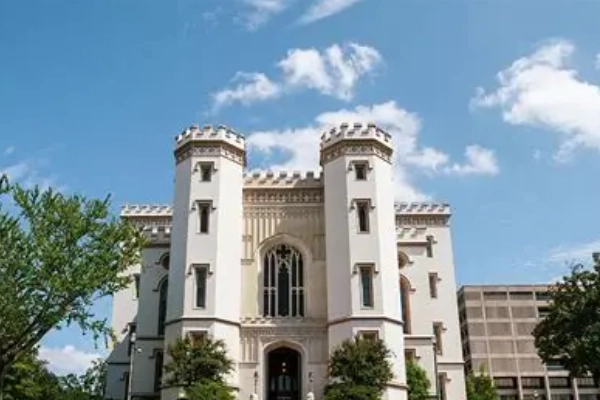 The Gothic-style Old State Capitol building