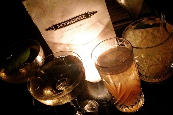 The hidden entrance to The Handlebar Speakeasy