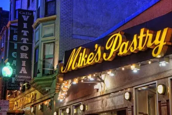 A box of cannoli from Mike’s Pastry in the North End