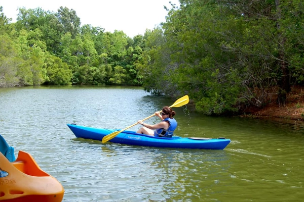 A campsite in the marshes of James Island County Park