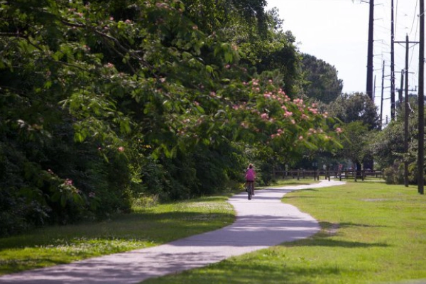 Colorful street art along the West Ashley Greenway