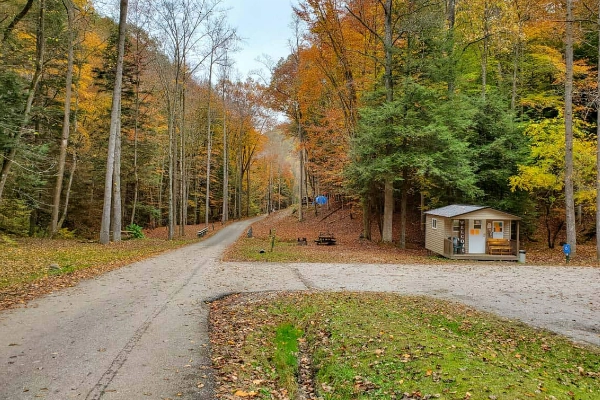 A scenic hiking trail in Kanawha State Forest