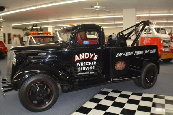 Vintage tow trucks on display at the International Towing and Recovery Museum