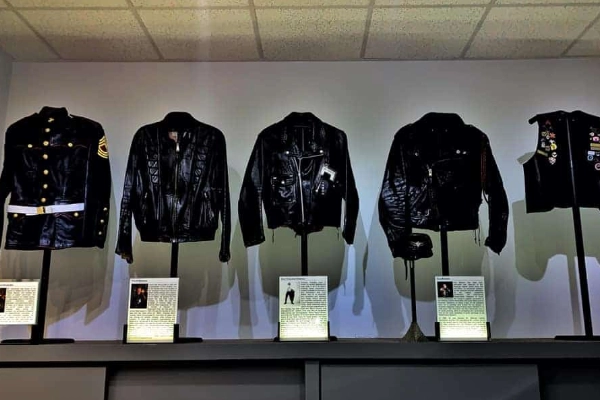 An exhibit at the Leather Archives & Museum