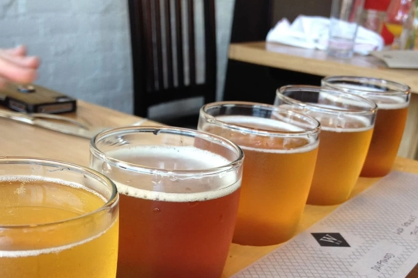 A plate of smoked trout at Wolf’s Ridge Brewing