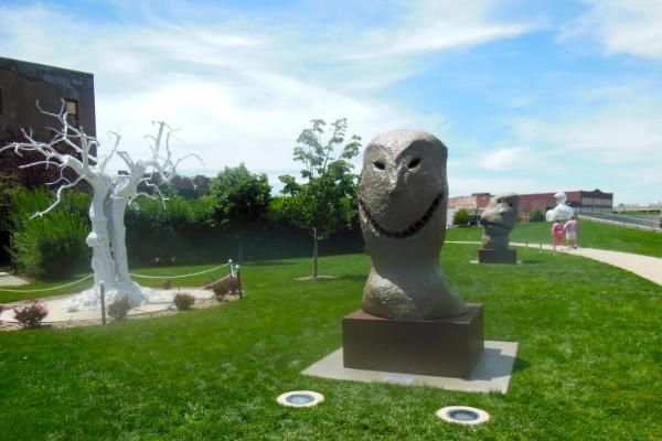 Modern sculptures at the Pappajohn Sculpture Park