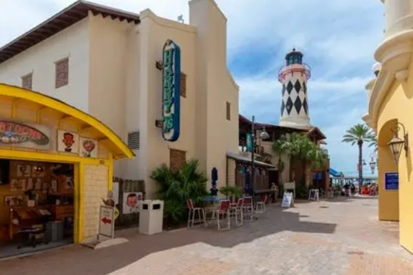 Colorful street art in HarborWalk Village