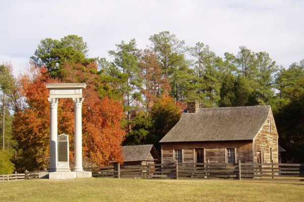 The historic farmstead at Bennett Place Civil War site