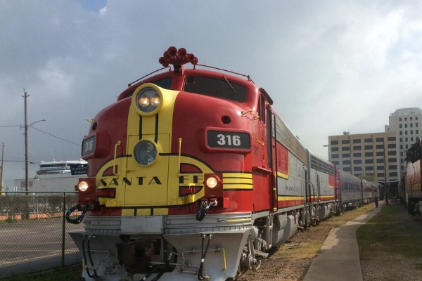 Vintage locomotives at the Galveston Railroad Museum