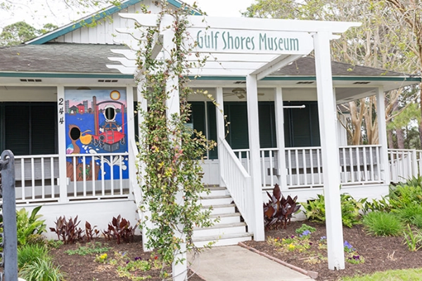 The historic cottage of the Gulf Shores Museum