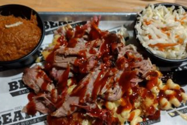 A plate of brisket from Bear’s Smokehouse BBQ