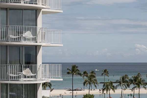A chic, modern room at The Modern Honolulu
