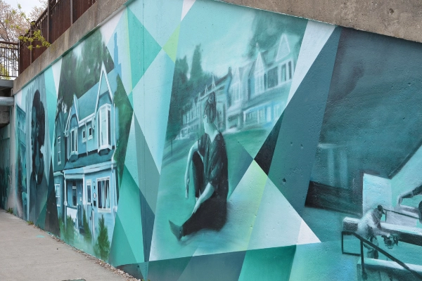 Vibrant street art murals in Houston's East End