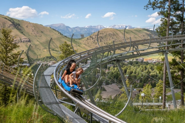 A summer zipline at Snow King Mountain resort