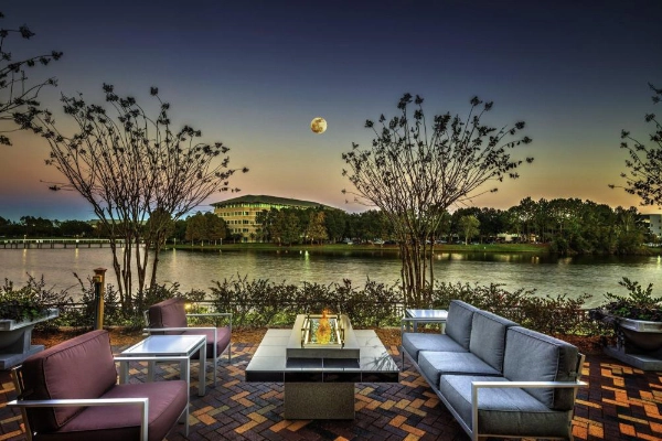 An artsy, stylish room at the Hotel Indigo Jacksonville