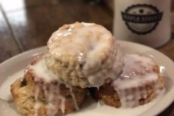 A chicken biscuit from Maple Street Biscuit Company
