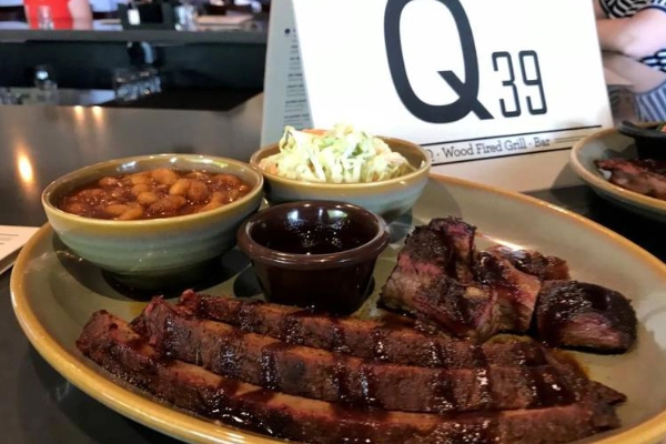 A platter of competition-style brisket from Q39