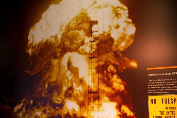 An exhibit at the National Atomic Testing Museum