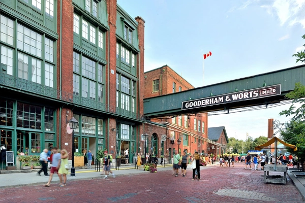 Colorful street art in the Distillery District of Lexington