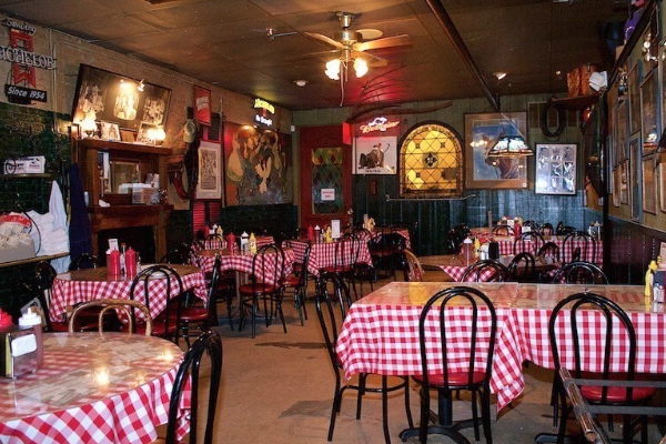 A rack of dry-rub ribs from The Rendezvous