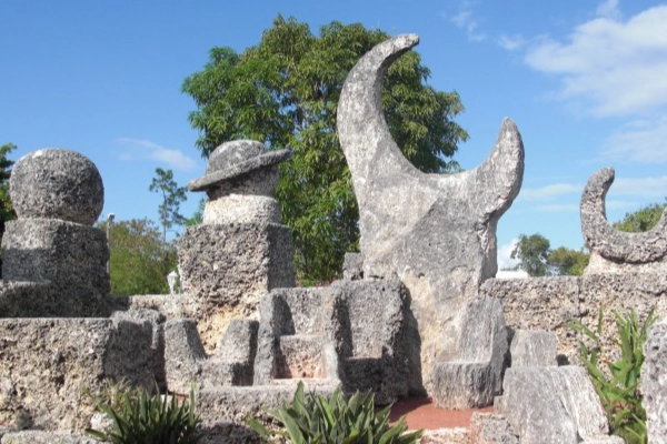 Hand-carved coral monoliths at the Coral Castle Museum