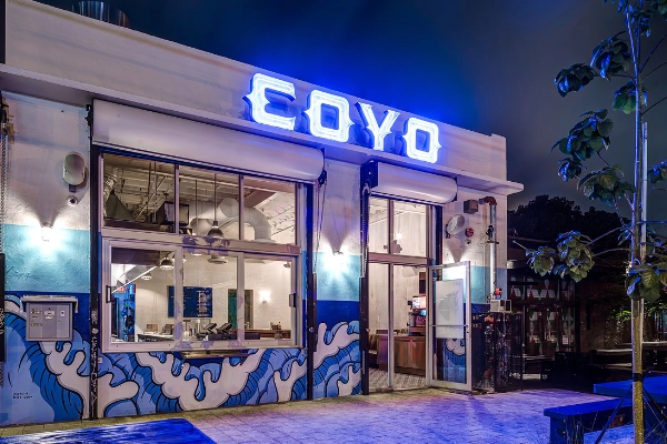 A plate of al pastor tacos from Coyo Taco in Wynwood