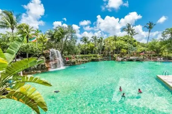 The spring-fed lagoon of the Venetian Pool in Coral Gables