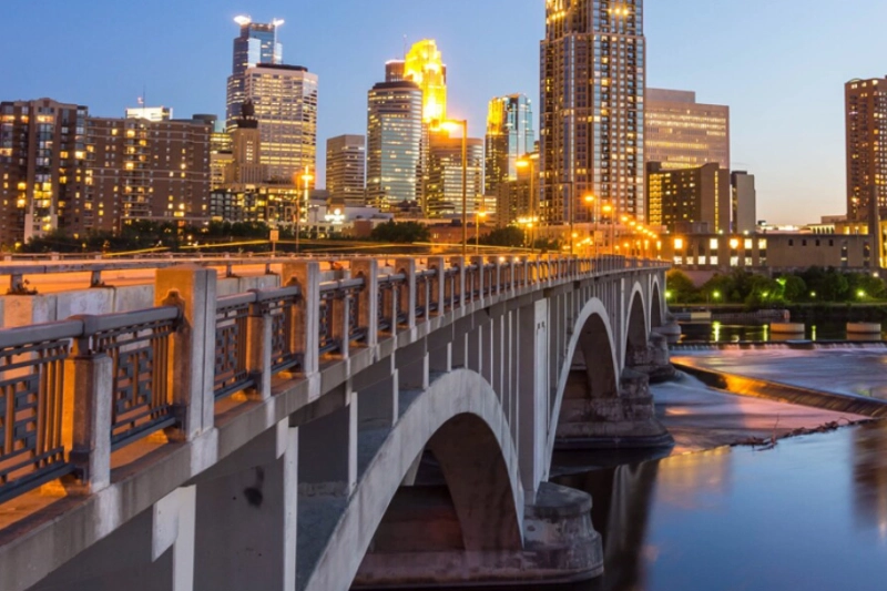 A scenic view of Minneapolis, Minnesota