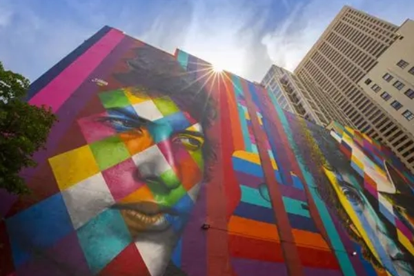 Colorful street art in Minneapolis's Northeast Arts District