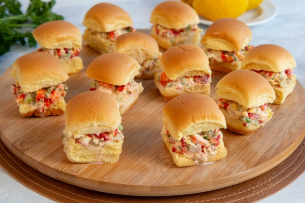 A plate of lobster sliders from The Crow’s Nest