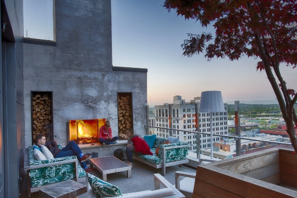 An artsy, stylish room at the Noelle Hotel