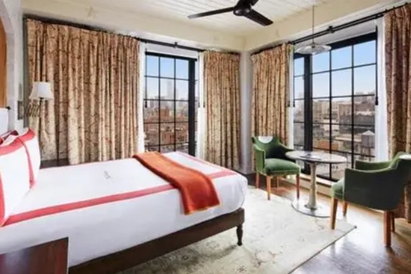Stylish interior of The Bowery Hotel