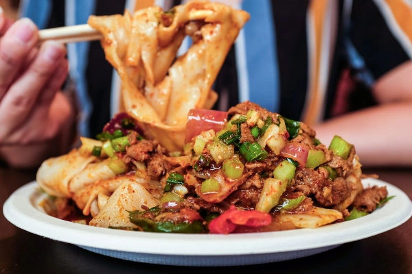 Hand-pulled spicy noodles from Xi’an Famous Foods