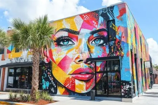 Colorful street art in Ocean City's Downtown Arts District