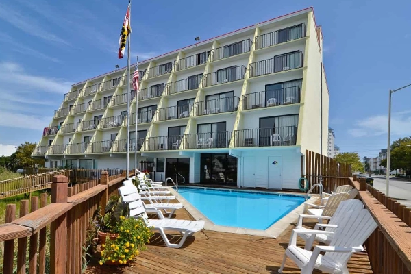A simple, clean room at the Sea Bay Hotel
