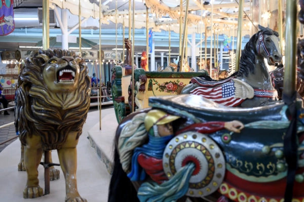 The vintage carousel at Trimper’s Rides amusement park