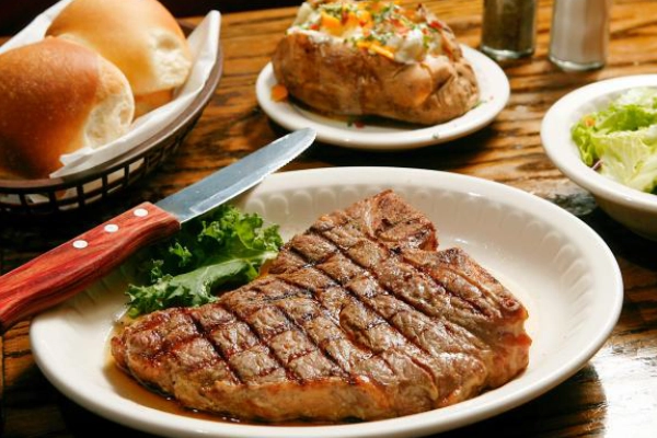 A classic ribeye steak from Cattlemen’s Steakhouse